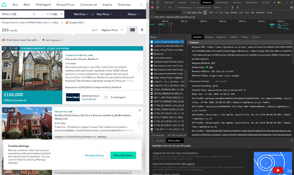 Retrieving data from Rightmove's API Joe Blogs
