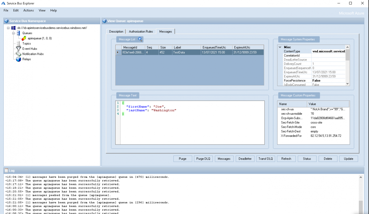 Posting to Azure Service Bus from API Management | Joe Blogs